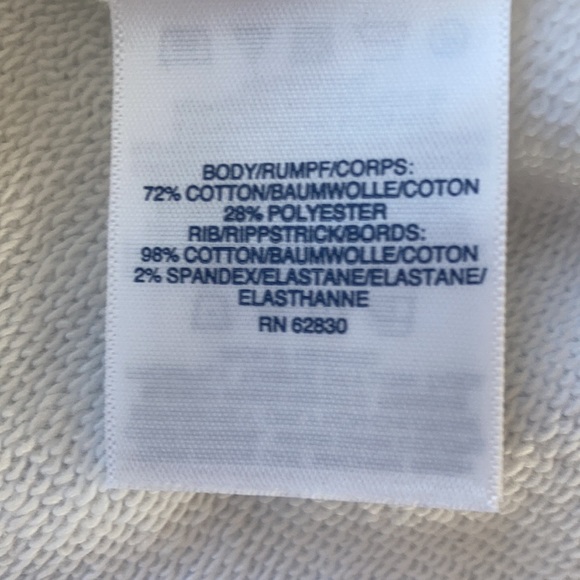 Lands’ End Serious Sweats white pullover, S/P (6-8) - Picture 3 of 7